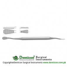 Miller-Colburn Bone File Fig. 1 - Drawing Cut Stainless Steel, 18 cm - 7"